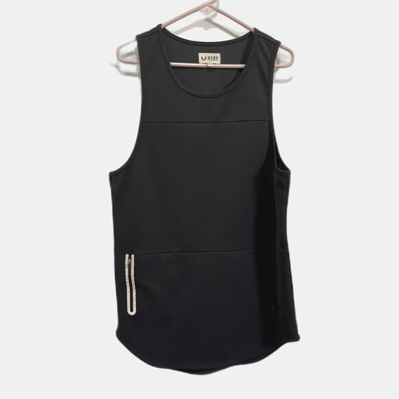 ASRV Black Basketball Gym Running Tank Top Shirt Mens Size Medium - Picture 2 of 9